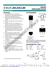 DS2405/T&R datasheet pdf MAXIM - Dallas Semiconductor