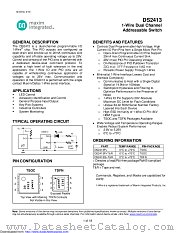 DS2413Q+U datasheet pdf MAXIM - Dallas Semiconductor