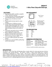 DS2417P+T&R datasheet pdf MAXIM - Dallas Semiconductor