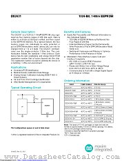 DS2431P+W datasheet pdf MAXIM - Dallas Semiconductor
