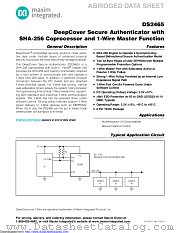 DS2465P-W34+1T datasheet pdf MAXIM - Dallas Semiconductor