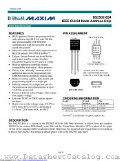 DS2502-E64+ datasheet pdf MAXIM - Dallas Semiconductor