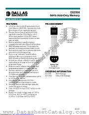 DS2506S+ datasheet pdf MAXIM - Dallas Semiconductor