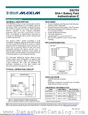 DS2703G-C27+T&R datasheet pdf MAXIM - Dallas Semiconductor