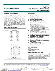 DS2764BE+T&R datasheet pdf MAXIM - Dallas Semiconductor