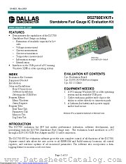 DS2780EVKIT+ datasheet pdf MAXIM - Dallas Semiconductor