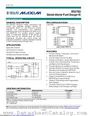 DS2782G-C1+T&R datasheet pdf MAXIM - Dallas Semiconductor