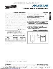 DS28E10R-W17+1T datasheet pdf MAXIM - Dallas Semiconductor