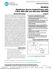 DS28E25G+U datasheet pdf MAXIM - Dallas Semiconductor