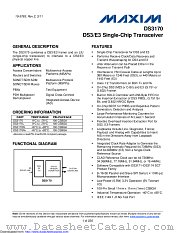 DS3170+ datasheet pdf MAXIM - Dallas Semiconductor