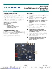 DS3170DK datasheet pdf MAXIM - Dallas Semiconductor