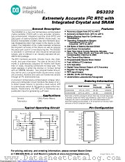 DS3232S#T&R datasheet pdf MAXIM - Dallas Semiconductor