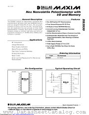 DS3930E+T&R datasheet pdf MAXIM - Dallas Semiconductor