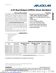 DS4625P+100/100 datasheet pdf MAXIM - Dallas Semiconductor