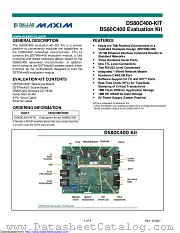 DS80C400-KIT datasheet pdf MAXIM - Dallas Semiconductor