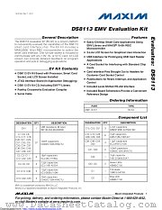 DS8113-KIT datasheet pdf MAXIM - Dallas Semiconductor