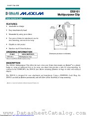 DS9101+ datasheet pdf MAXIM - Dallas Semiconductor