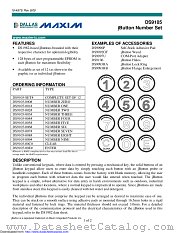 DS9105-009# datasheet pdf MAXIM - Dallas Semiconductor