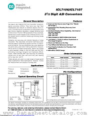 ICL7107CPL+3 datasheet pdf MAXIM - Dallas Semiconductor