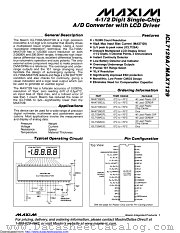 ICL7129ACPL+2 datasheet pdf MAXIM - Dallas Semiconductor