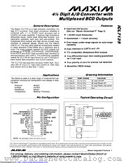 ICL7135CPI+2 datasheet pdf MAXIM - Dallas Semiconductor