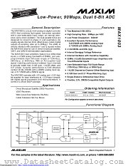 MAX1003CAX+ datasheet pdf MAXIM - Dallas Semiconductor