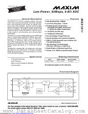 MAX1011CEG+ datasheet pdf MAXIM - Dallas Semiconductor