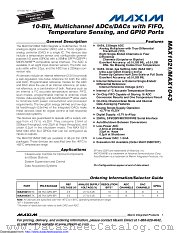 MAX1021BETX+ datasheet pdf MAXIM - Dallas Semiconductor