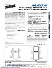 MAX1027BEEE+T datasheet pdf MAXIM - Dallas Semiconductor
