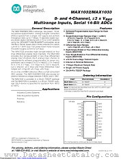 MAX1033 datasheet pdf MAXIM - Dallas Semiconductor