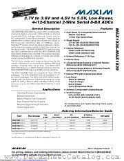MAX1036EKA+T datasheet pdf MAXIM - Dallas Semiconductor