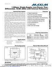 MAX1077 datasheet pdf MAXIM - Dallas Semiconductor
