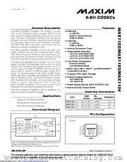 MAX1102EUA+ datasheet pdf MAXIM - Dallas Semiconductor