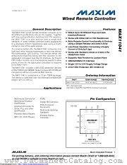 MAX11041ETC+ datasheet pdf MAXIM - Dallas Semiconductor