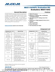 MAX11043ATLEVKIT# datasheet pdf MAXIM - Dallas Semiconductor