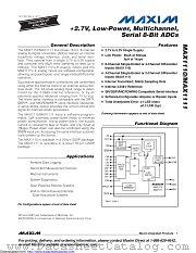MAX1111EEE/V+T datasheet pdf MAXIM - Dallas Semiconductor