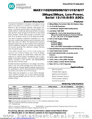 MAX11102AUB+T datasheet pdf MAXIM - Dallas Semiconductor