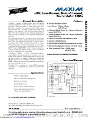 MAX1112CAP+ datasheet pdf MAXIM - Dallas Semiconductor