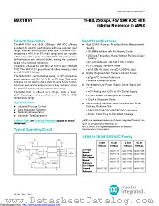 MAX11161EUB+ datasheet pdf MAXIM - Dallas Semiconductor