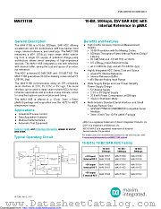 MAX11168EUB+ datasheet pdf MAXIM - Dallas Semiconductor