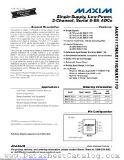 MAX1118EKA+T datasheet pdf MAXIM - Dallas Semiconductor