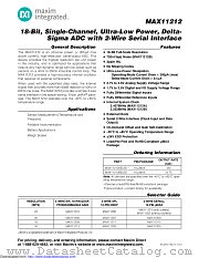 MAX11212BEUB+ datasheet pdf MAXIM - Dallas Semiconductor