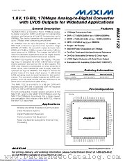 MAX1122EGK+D datasheet pdf MAXIM - Dallas Semiconductor