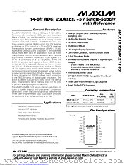 MAX1142BCAP+ datasheet pdf MAXIM - Dallas Semiconductor