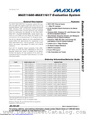 MAX11615EVSYS datasheet pdf MAXIM - Dallas Semiconductor