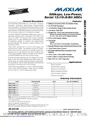 MAX11666AUB/V+ datasheet pdf MAXIM - Dallas Semiconductor