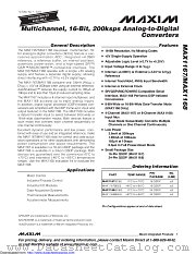 MAX1168CCEG+ datasheet pdf MAXIM - Dallas Semiconductor