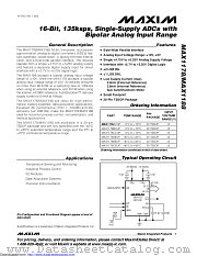MAX1178CEUP+ datasheet pdf MAXIM - Dallas Semiconductor