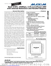 MAX1180ECM+D datasheet pdf MAXIM - Dallas Semiconductor