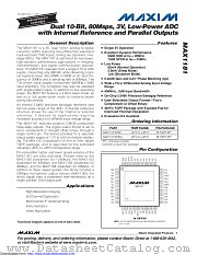 MAX1181ECM+D datasheet pdf MAXIM - Dallas Semiconductor